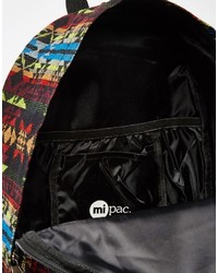 Sac à dos en daim géométrique noir Mi-pac