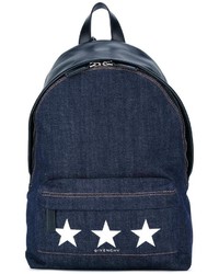 Sac à dos en denim à étoiles bleu marine Givenchy