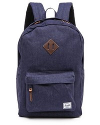 Sac à dos en denim bleu marine Herschel