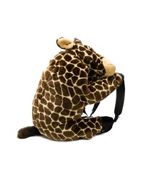 Sac à dos en fourrure imprimé léopard marron Dolce & Gabbana