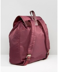 Sac à dos en nylon rouge Asos