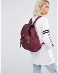 Sac à dos en nylon rouge Asos