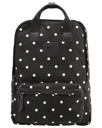 Sac à dos en toile á pois noir Even&Odd