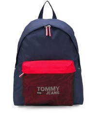 Sac à dos en toile bleu et rouge Tommy Jeans