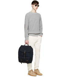 Sac à dos en toile bleu marine Burberry