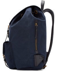 Sac à dos en toile bleu marine Burberry