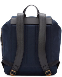 Sac à dos en toile bleu marine Burberry