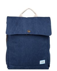 Sac à dos en toile bleu marine Toms