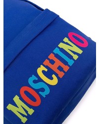 Sac à dos en toile bleu Moschino