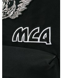 Sac à dos en toile brodé noir McQ Alexander McQueen