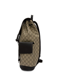 Sac à dos en toile marron clair Gucci