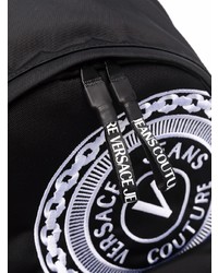 Sac à dos en toile noir et blanc VERSACE JEANS COUTURE