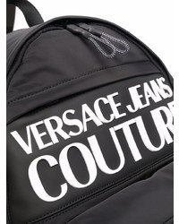 Sac à dos en toile noir et blanc VERSACE JEANS COUTURE