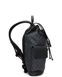 Sac à dos en toile noir Gucci