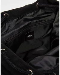 Sac à dos en toile noir Asos