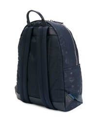 Sac à dos imprimé bleu marine MCM