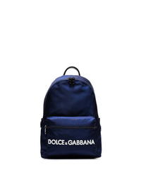 Sac à dos imprimé bleu marine Dolce & Gabbana