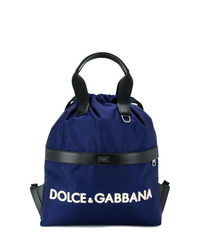 Sac à dos imprimé bleu marine Dolce & Gabbana