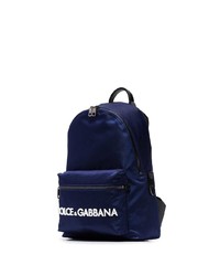 Sac à dos imprimé bleu marine Dolce & Gabbana