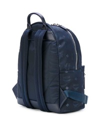 Sac à dos imprimé bleu marine MCM