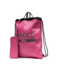 Sac à dos imprimé fuchsia Gucci