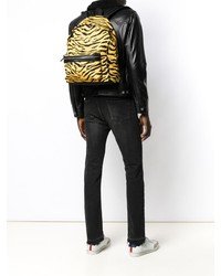 Sac à dos imprimé jaune Saint Laurent