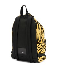 Sac à dos imprimé jaune Saint Laurent