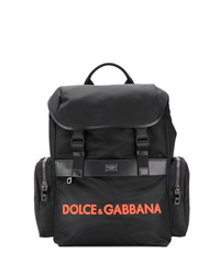 Sac à dos imprimé noir Dolce & Gabbana