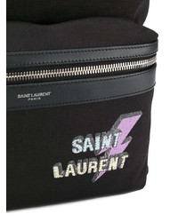 Sac à dos imprimé noir Saint Laurent