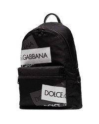 Sac à dos imprimé noir Dolce & Gabbana