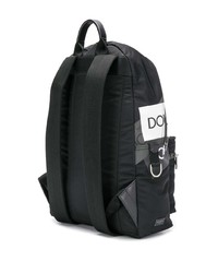 Sac à dos imprimé noir Dolce & Gabbana