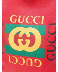 Sac à dos imprimé rouge Gucci