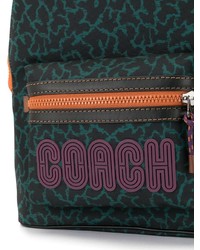 Sac à dos imprimé vert foncé Coach