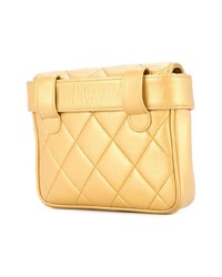 Sac banane en cuir doré Chanel Vintage