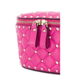 Sac banane en cuir fuchsia Valentino