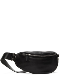 Sac banane en cuir noir Jil Sander