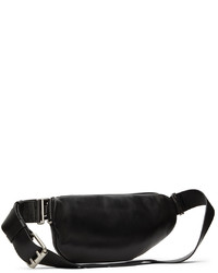 Sac banane en cuir noir Jil Sander