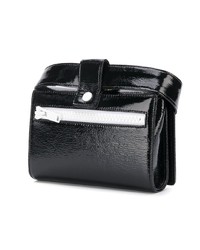 Sac banane en cuir noir Courreges