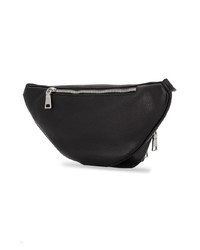 Sac banane en cuir noir Manokhi