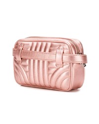 Sac banane en cuir rose Prada