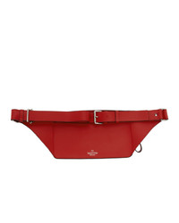 Sac banane en cuir rouge Valentino