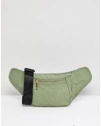 Sac banane en daim olive