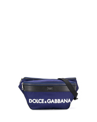 Sac banane en toile bleu marine Dolce & Gabbana