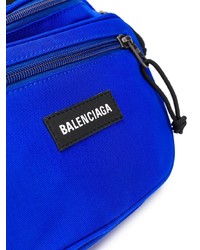 Sac banane en toile bleu Balenciaga