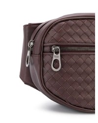 Sac banane en toile bordeaux Bottega Veneta