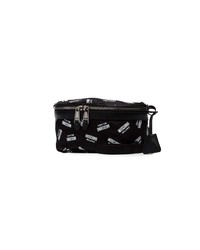 Sac banane en toile noir et blanc Moschino