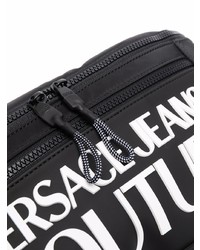 Sac banane en toile noir et blanc VERSACE JEANS COUTURE