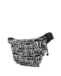 Sac banane en toile noir et blanc Balenciaga