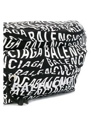 Sac banane en toile noir et blanc Balenciaga