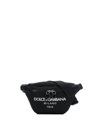 Sac banane en toile noir Dolce & Gabbana